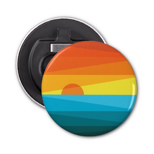 Schöne Sonnenuntergänge und Meereswellen Flaschenöffner (Vorderseite)