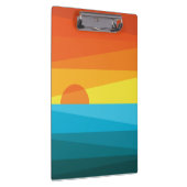 Schöne Sonnenuntergänge und Meereswellen Klemmbrett (Rechts)