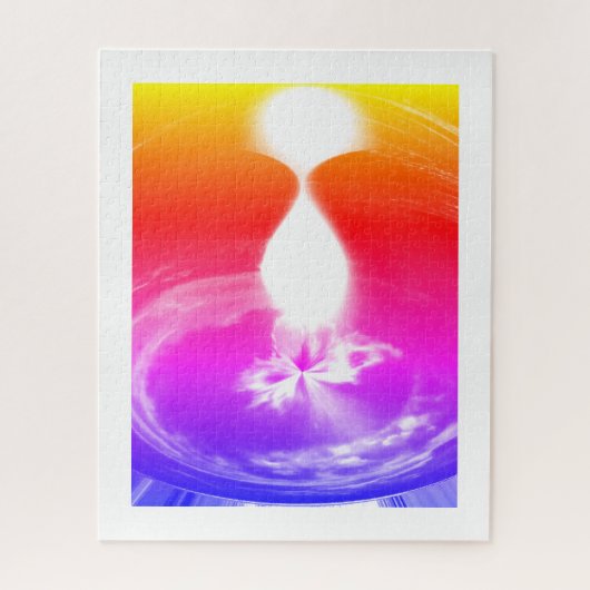Schöne Sonnenuntergangs-Geist-Kunst Puzzle (Vertikal)