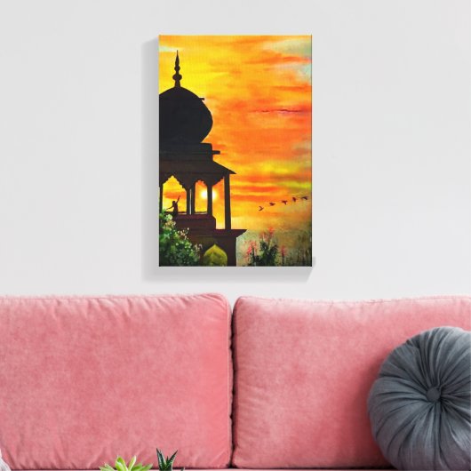 Schöne Sonnenuntergangslandschaft Leinwanddruck (Insitu (Wohnzimmer))