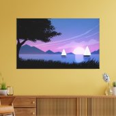 Schöne Sonnenuntergangslandschaft Leinwanddruck (Insitu (Wohnzimmer))