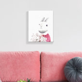 Schöne, sonnige Blume mit Holz-Kinderzimmer-Dekora Leinwanddruck (Insitu (Wohnzimmer))