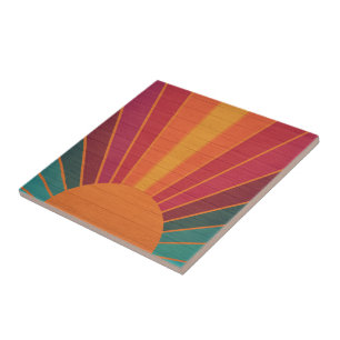 Schöne sonnige Sonnenstrahlen Südwestliche Volksku Fliese