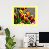 Schöne sonnige Sonnenterrasse Frühlingstag Kunst, Poster (Heimbüro)