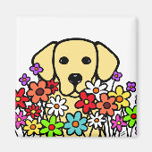 Schöne Soul-Gelbe Labrador-Illustration Magnet (Vorne)