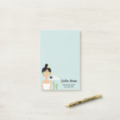 Schöne Spa-Frau-Illustration - Spa-Geschäft Post-it Klebezettel (Auf Schreibtisch)