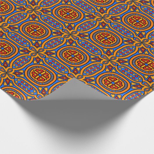 Schöne spanische Fliese Geschenkpapier (Ecke)