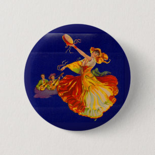 schöne spanische Tänzerin Button