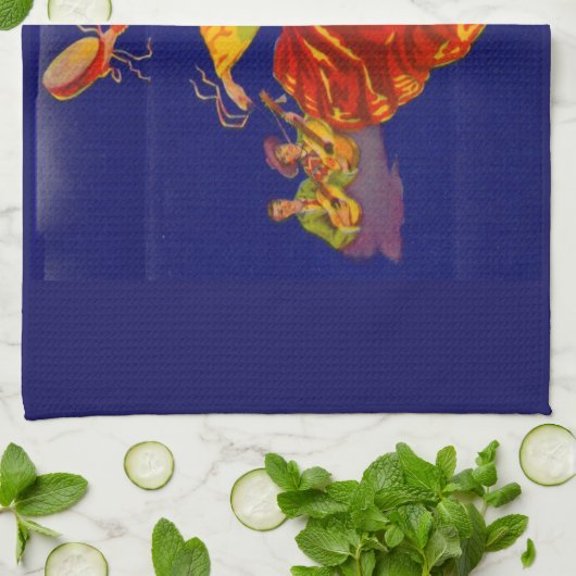 schöne spanische Tänzerin Küchentuch (Gefaltet)