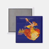 schöne spanische Tänzerin Magnet (Vorderseite/Rückseite)