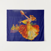 schöne spanische Tänzerin Wandteppich (Vorderseite (Horizontal))