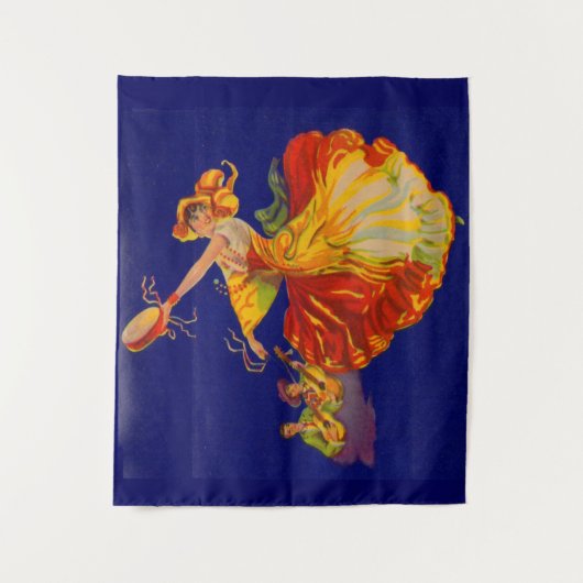 schöne spanische Tänzerin Wandteppich (Vorderseite)