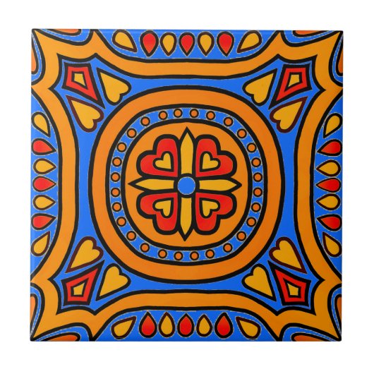 Schöne Spanische Tile Fliese (Vorderseite)