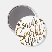 SCHÖNE SPARKLE, GOLDENER GLITZER STAR MAGNET (Vorderseite/Rückseite)