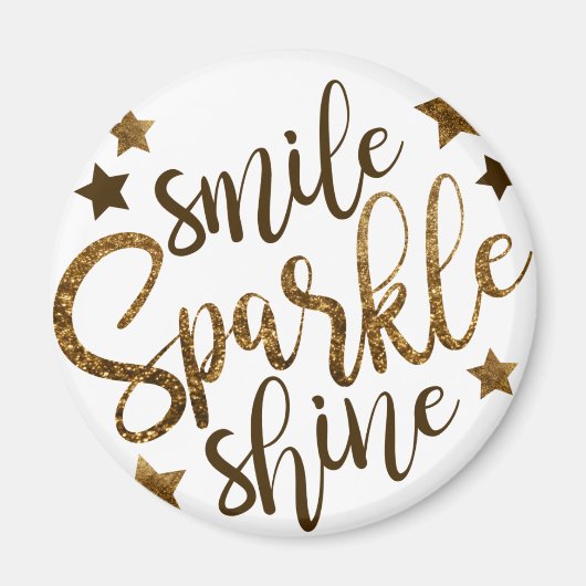 SCHÖNE SPARKLE, GOLDENER GLITZER STAR MAGNET (Vorne)