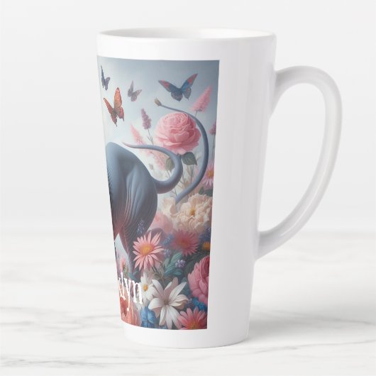 Schöne Sphynx Cat & Blume Milchtasse (Rechts)