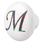 Schöne spielerische Gefärbte Krawatte Letter M Mon Keramikknauf (Rechts)