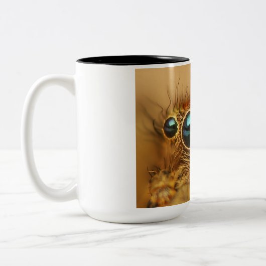 Schöne Spinnen-Augen Zweifarbige Tasse (Links)