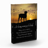 Schöne spirituelle Hundegedanke Fotoblock (Links)