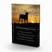 Schöne spirituelle Hundegedanke Fotoblock (Rechts)