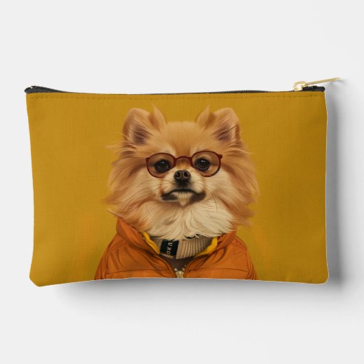 Schöne Spitz-Schminktasche Zubehörtasche (Rückseite)