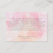 SCHÖNE SPLASCHE MIT PINKKOLUMBIN BEGLEITKARTE (Rückseite)