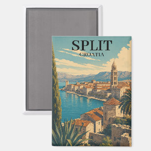 Schöne Split Kroatien Dalmatinische Küste Reise Magnet