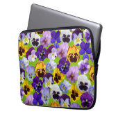 Schöne Spring Stiefmütterchen Elektronik Bag Laptopschutzhülle (Vorderseite Links)