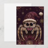 Schöne Springspinnen-Weihnachtskarten Feiertagskarte (Vorne/Hinten)