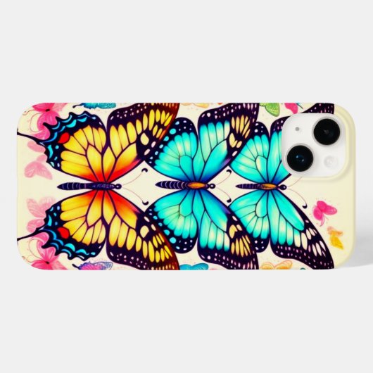 Schöne Springtime-Butterfliegen Case-Mate iPhone Hülle (Rückseite (Horizontal))