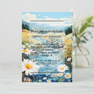 Schöne Springtime Meadow Geburtstagsparty Einladung