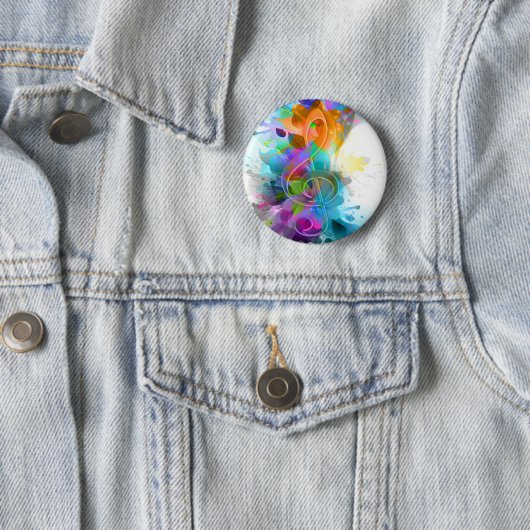 Schöne Spritzer Musiknote Button (Beispiel)