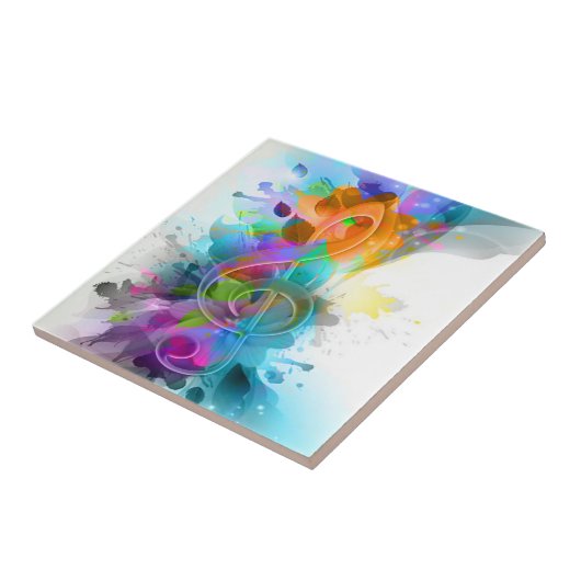 Schöne Spritzer Musiknote Fliese (Seite)