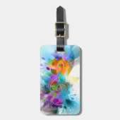 Schöne Spritzer Musiknote Gepäckanhänger (Vorderseite vertikal)