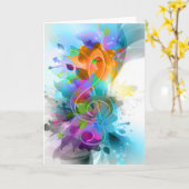 Schöne Spritzer Musiknote Karte (Gelbe Blume)