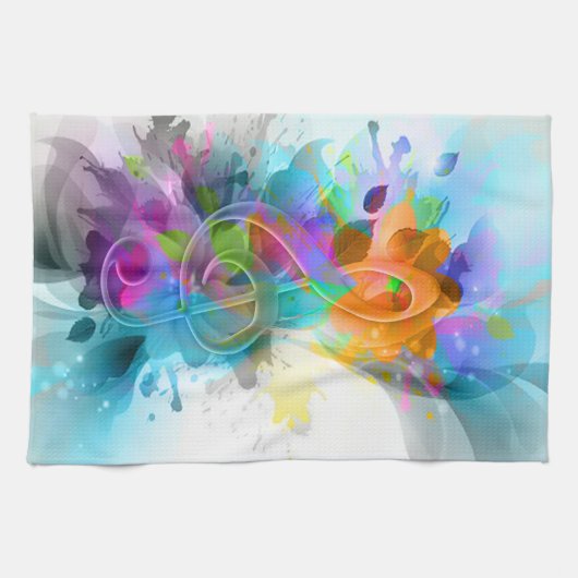 Schöne Spritzer Musiknote Küchentuch (Horizontal)