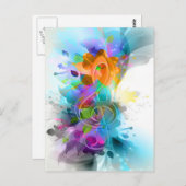 Schöne Spritzer Musiknote Postkarte (Vorne/Hinten)