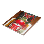 Schöne sri-lankische Kunst der traditionellen Feue Fliese (Seite)