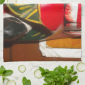 Schöne sri-lankische Kunst der traditionellen Feue Geschirrtuch (Gefaltet)