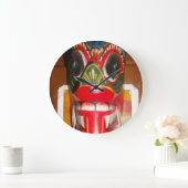 Schöne sri-lankische Kunst der traditionellen Feue Große Wanduhr (Zuhause)