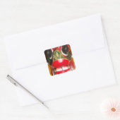 Schöne sri-lankische Kunst der traditionellen Feue Quadratischer Aufkleber (Umschlag)