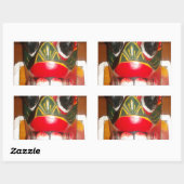 Schöne sri-lankische Kunst der traditionellen Feue Rechteckiger Aufkleber (Blatt)