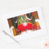 Schöne sri-lankische Kunst der traditionellen Feue Rechteckiger Aufkleber (Umschlag)