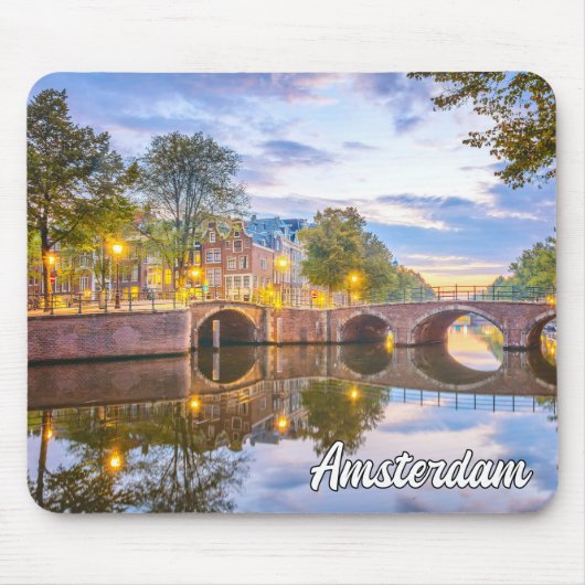 Schöne Stadt Amsterdam, Niederlande Mousepad (Vorne)