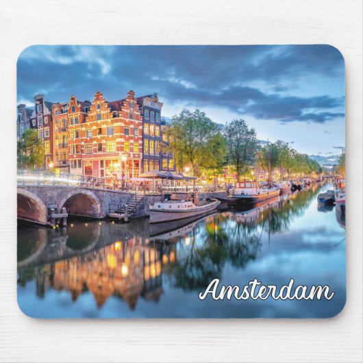 Schöne Stadt Amsterdam, Niederlande Mousepad (Vorne)