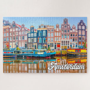 Schöne Stadt Amsterdam, Niederlande Puzzle