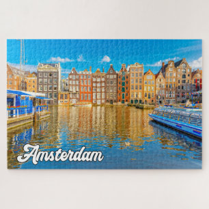 Schöne Stadt Amsterdam, Niederlande Puzzle