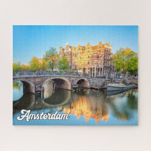 Schöne Stadt Amsterdam, Niederlande Puzzle