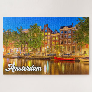 Schöne Stadt Amsterdam, Niederlande Puzzle