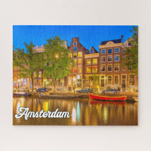 Schöne Stadt Amsterdam, Niederlande Puzzle